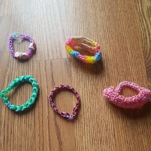 Kids Multicolor Stretch Loom Bracelets - Pink, Green, Blue & More